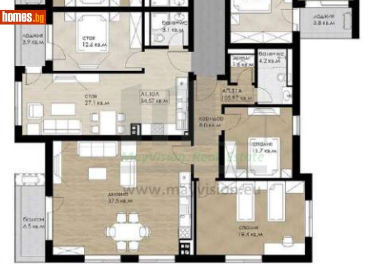 Тристаен, 125m² - Жк. Дружба 2, София - Апартамент за продажба - Myvision Real Estate - 120185255