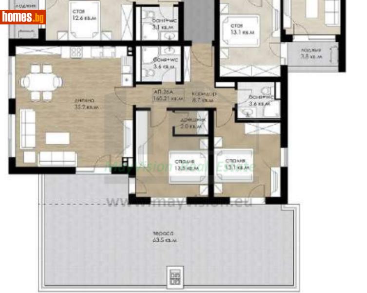 Тристаен, 190m² - Жк. Дружба 2, София - Апартамент за продажба - Myvision Real Estate - 120185257