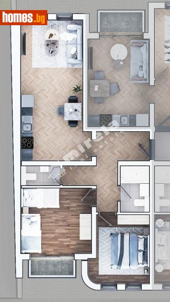 Тристаен, 102m² - Жк. Зона Б19, София - Апартамент за продажба - МИРЕЛА - 120193421