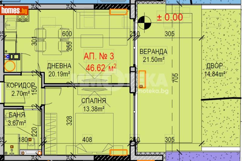 Двустаен, 55m² - снимка 3