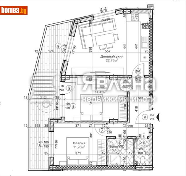 Тристаен, 108m² - Жк. Левски, Варна - Апартамент за продажба - ЯВЛЕНА - 120193508