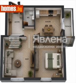 Двустаен, 56m² - Апартамент за продажба - 120193600