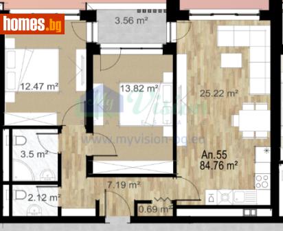 Тристаен, 102m² - Апартамент за продажба - 120195801