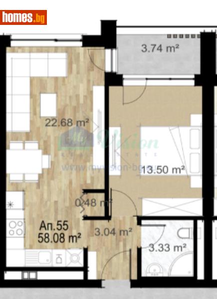 Двустаен, 70m² - Жк. Зона Б5, София - Апартамент за продажба - Myvision Real Estate - 120195802