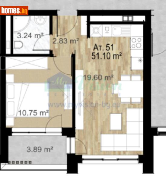 Ателие/Таван, 62m² - Жк. Зона Б5, София - Апартамент за продажба - Myvision Real Estate - 120195803