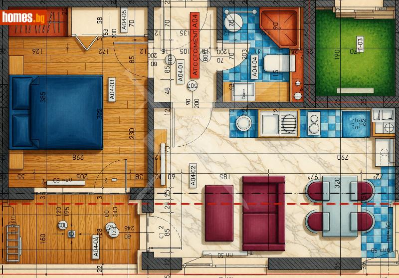 Двустаен, 55m² - снимка 2