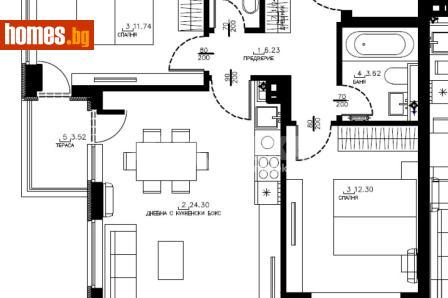 Тристаен, 94m² - Апартамент за продажба - 120228402