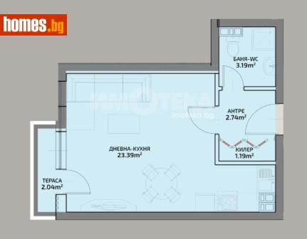 Едностаен, 48m² - Апартамент за продажба - 120228412