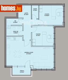 Тристаен, 97m² - Апартамент за продажба - 120228414