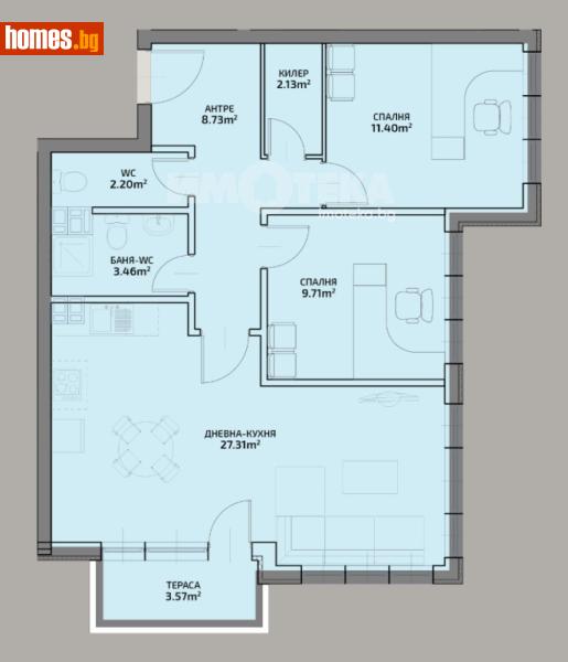 Тристаен, 97m² -  Център, Пловдив - Апартамент за продажба - ИМОТЕКА АД - 120228414