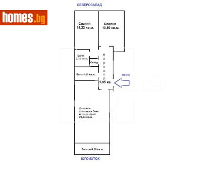 Тристаен, 112m² - Апартамент за продажба - 120254198