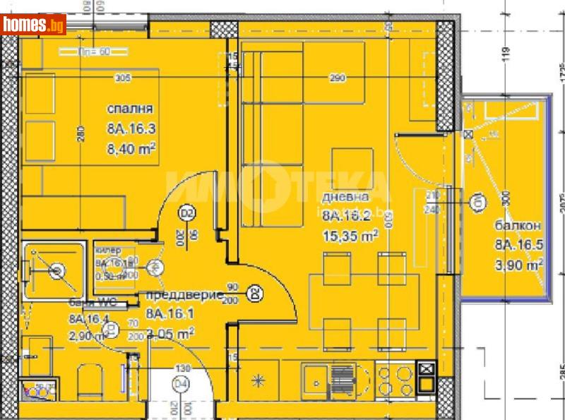 Двустаен, 48m² -  Кайсиева Градина, Варна - Апартамент за продажба - ИМОТЕКА АД - 120269843