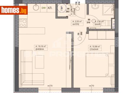 Двустаен, 56m² - Апартамент за продажба - 120282824