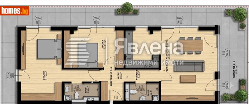 Тристаен, 179m² - Кв. Бояна, София - Апартамент за продажба - ЯВЛЕНА - 120284783