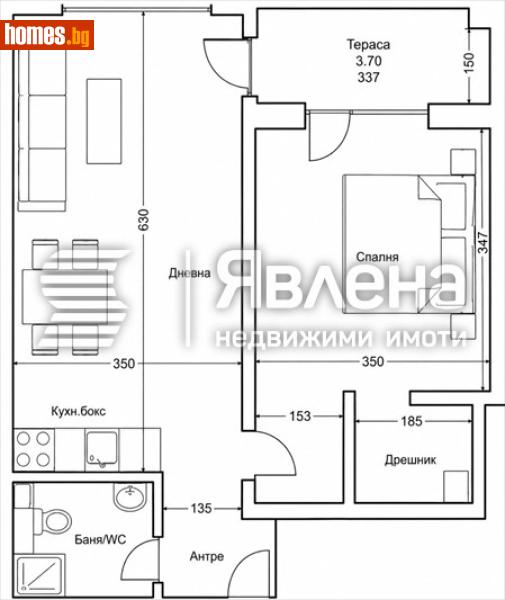 Двустаен, 65m² - Жк. Славейков, Бургас - Апартамент за продажба - ЯВЛЕНА - 120308865