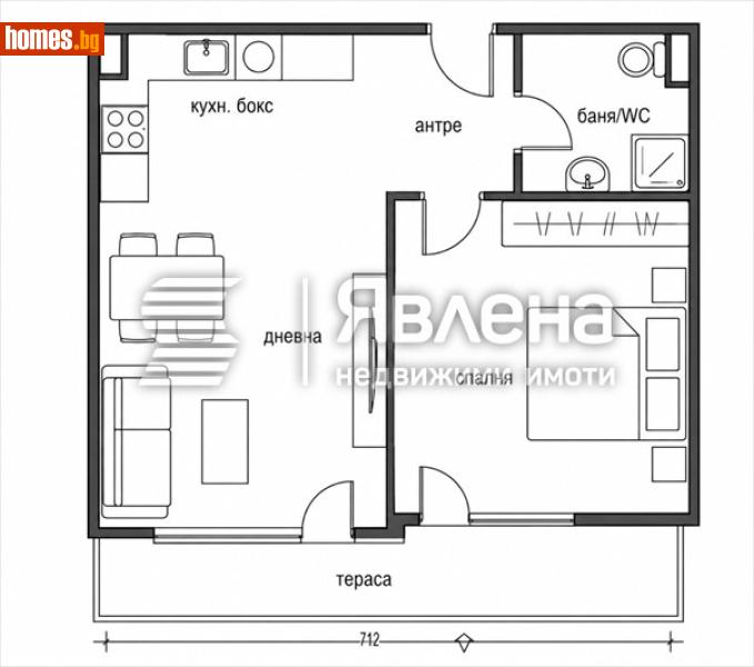 Двустаен, 68m² - Жк. Славейков, Бургас - Апартамент за продажба - ЯВЛЕНА - 120308870