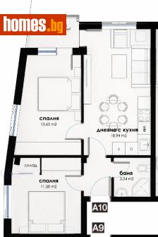 Двустаен, 73m² - Апартамент за продажба - 120309375