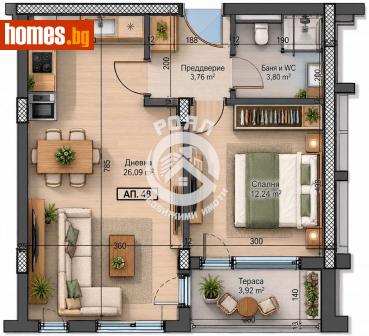 Двустаен, 69m² - Апартамент за продажба - 120317443