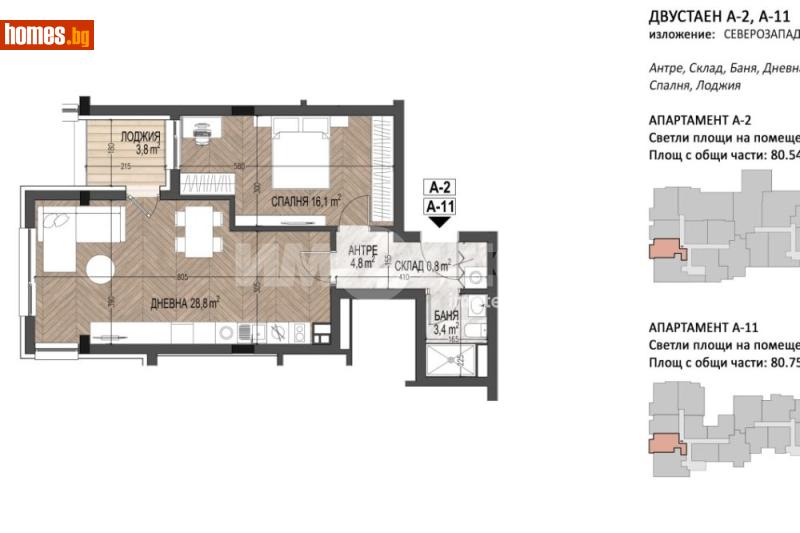 Двустаен, 81m² - Кв. Малинова Долина, София - Апартамент за продажба - ИМОТЕКА АД - 120324991