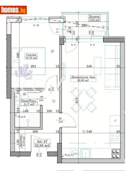 Двустаен, 61m² - Жк. Левски, Варна - Апартамент за продажба - РОЯЛС - 120332610