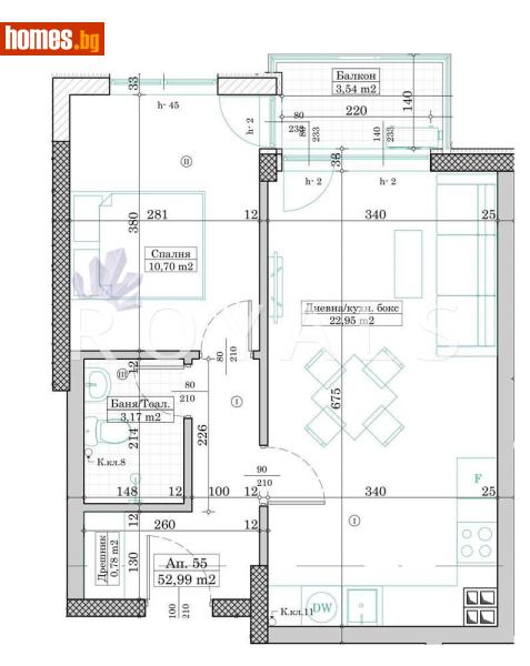 Двустаен, 62m² - Жк. Левски, Варна - Апартамент за продажба - РОЯЛС - 120332680
