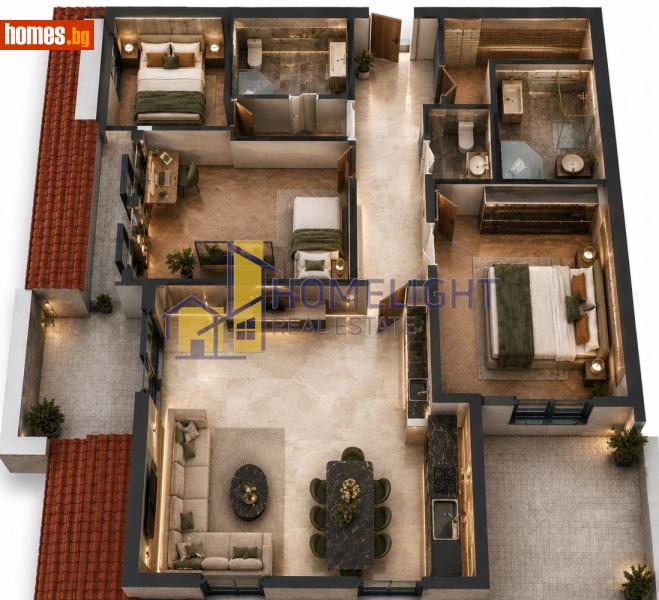 Тристаен, 114m² - Жк. Дружба 1, София - Апартамент за продажба - ХОУМ ЛАЙТ  - 120339056