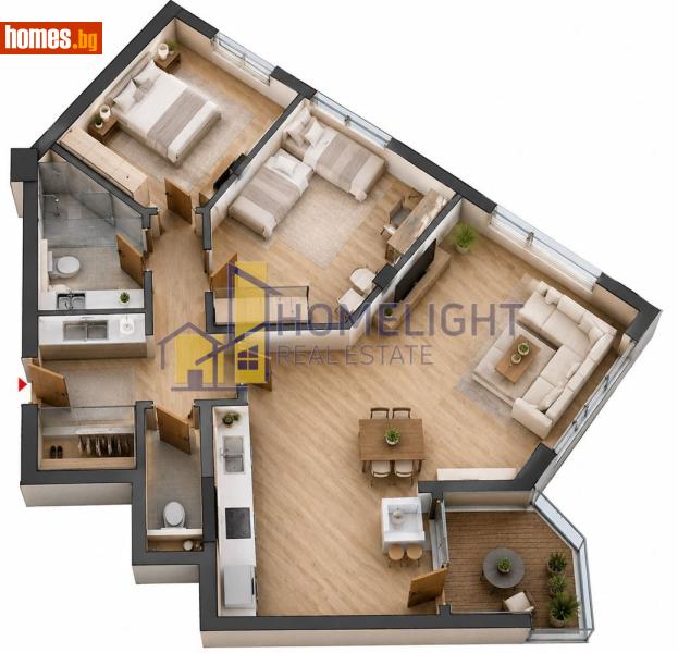 Тристаен, 104m² - Жк. Младост 4, София - Апартамент за продажба - ХОУМ ЛАЙТ  - 120339057