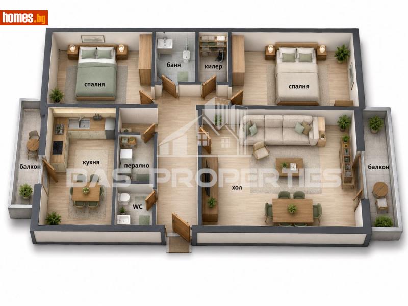 Тристаен, 84m² - Жк. Младост 2, София - Апартамент за продажба - BasProperties - 120353909