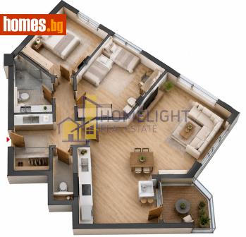 Тристаен, 104m² - Апартамент за продажба - 120354088