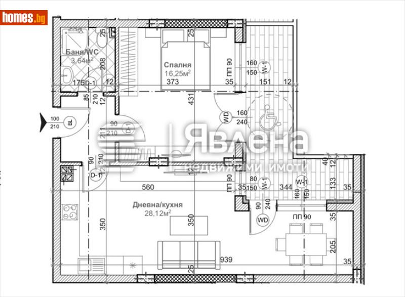 Двустаен, 86m² - Жк. Левски, Варна - Апартамент за продажба - ЯВЛЕНА - 120356013