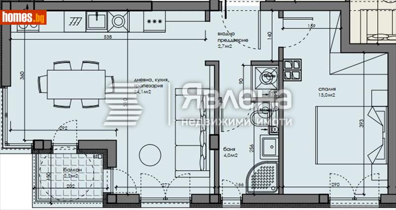 Двустаен, 69m² -  Център, Варна - Апартамент за продажба - ЯВЛЕНА - 120356023
