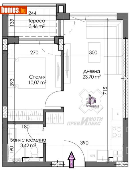Двустаен, 57m² - Кв. Кършияка, Пловдив - Апартамент за продажба - Превилекс имоти ЕООД - 120357178