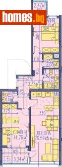 Тристаен, 116m² - Апартамент за продажба - 120367249