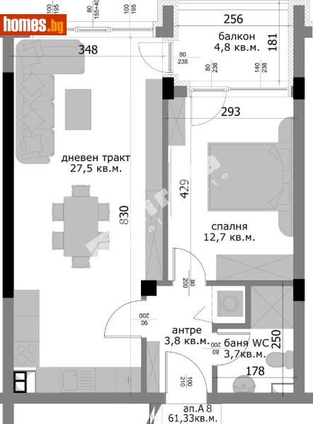 Двустаен, 70m² - Кв. Владиславово, Варна - Апартамент за продажба - МИРЕЛА - 120375234