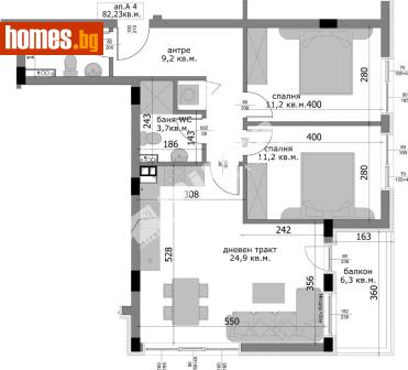 Тристаен, 94m² - Апартамент за продажба - 120375238