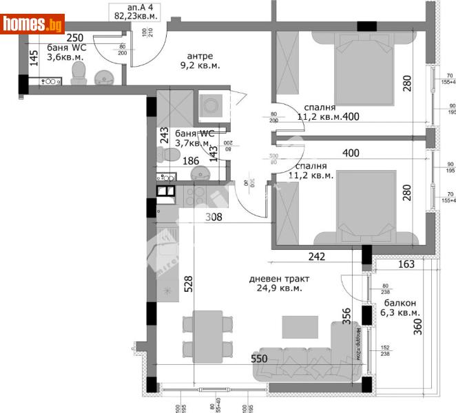 Тристаен, 94m² - Кв. Владиславово, Варна - Апартамент за продажба - МИРЕЛА - 120375238