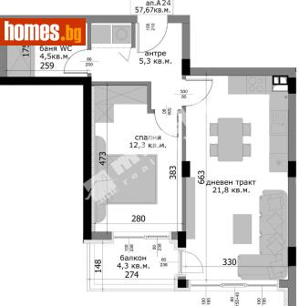 Двустаен, 66m² - Апартамент за продажба - 120375243