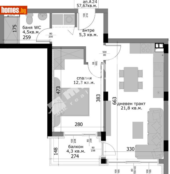 Двустаен, 66m² - Кв. Владиславово, Варна - Апартамент за продажба - МИРЕЛА - 120375243