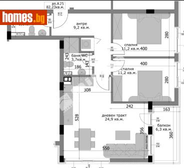 Тристаен, 94m² - Апартамент за продажба - 120375252