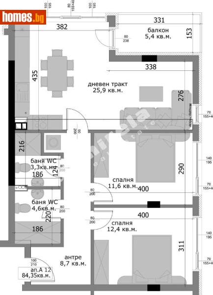 Тристаен, 97m² - Кв. Владиславово, Варна - Апартамент за продажба - МИРЕЛА - 120375261