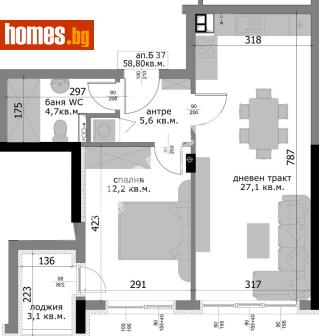 Двустаен, 67m² - Апартамент за продажба - 120375276