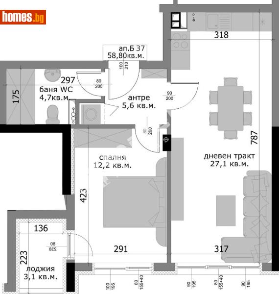 Двустаен, 67m² - Кв. Владиславово, Варна - Апартамент за продажба - МИРЕЛА - 120375276