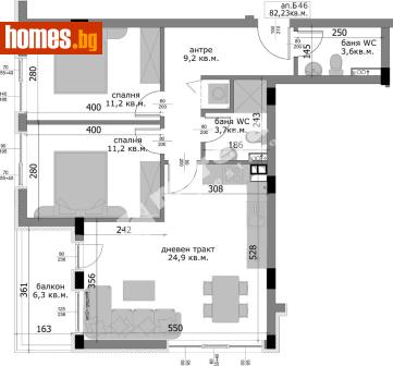 Тристаен, 94m² - Апартамент за продажба - 120375319