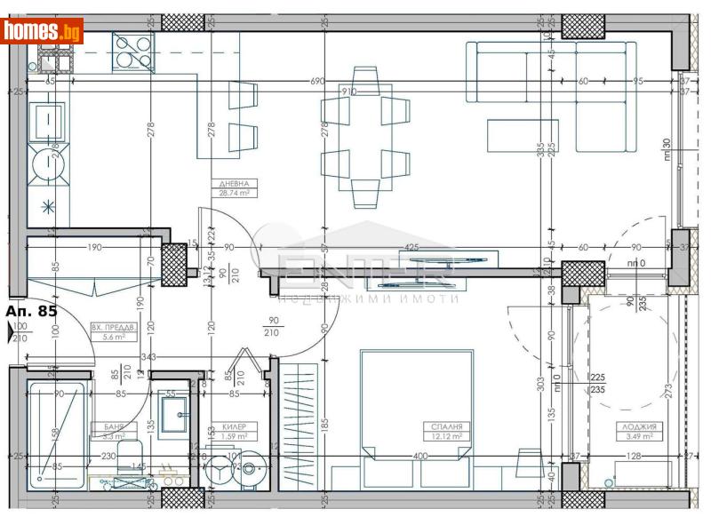 Двустаен, 76m² - Жк. Младост, Варна - Апартамент за продажба - Ентер Недвижими имоти - 120378358