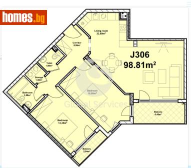 Тристаен, 116m² - Апартамент за продажба - 120384514