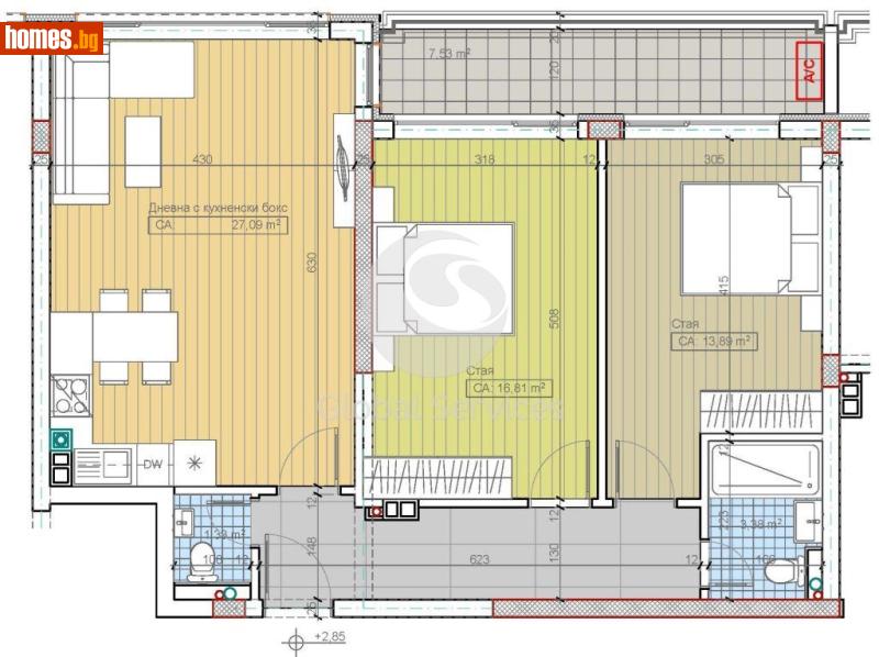 Тристаен, 106m² - Кв. Бояна, София - Апартамент за продажба - Глобъл Сървисиз ООД - 120384669