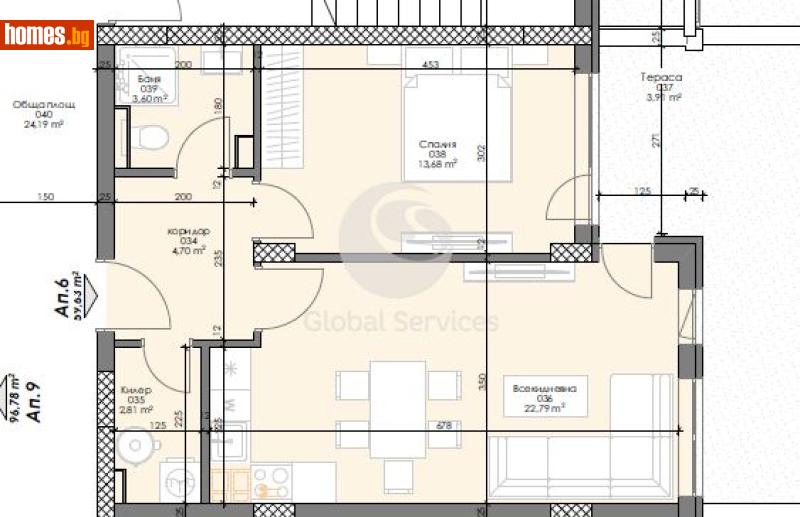 Двустаен, 70m² - Жк. Зона Б5, София - Апартамент за продажба - Глобъл Сървисиз ООД - 120384706