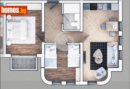 Тристаен, 78m² - Апартамент за продажба - 120384773