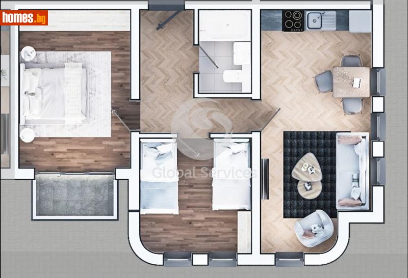 Тристаен, 78m² - Жк. Зона Б19, София - Апартамент за продажба - Глобъл Сървисиз ООД - 120384773