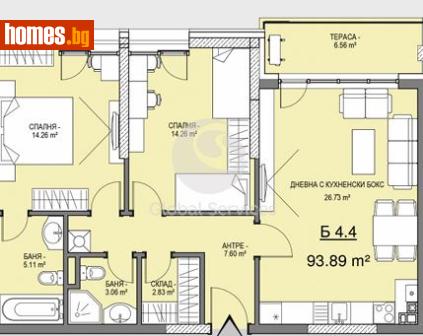 Тристаен, 107m² - Апартамент за продажба - 120384909